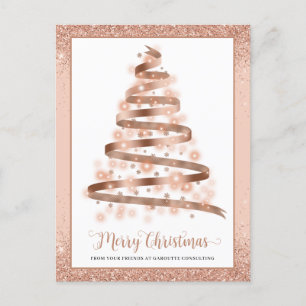 Postal Festiva Merry Christmas Tree Corporate Business Logo