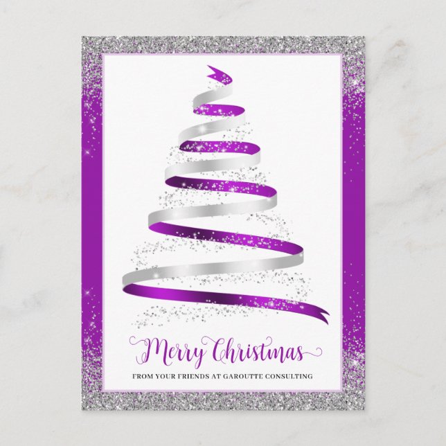 Postal Festiva Merry Christmas Tree Corporate Business Logo (Anverso)