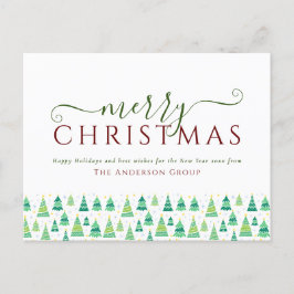 Postal Festiva Merry Christmas Trees Corporate Business