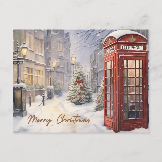 Postal Festiva Merry Christmas Vintage Telepoth (Anverso)