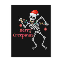 Merry Creep mas Funny Santa Navidades Skeleton