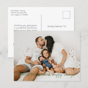 Postal Festiva Merry Everything Green Photo