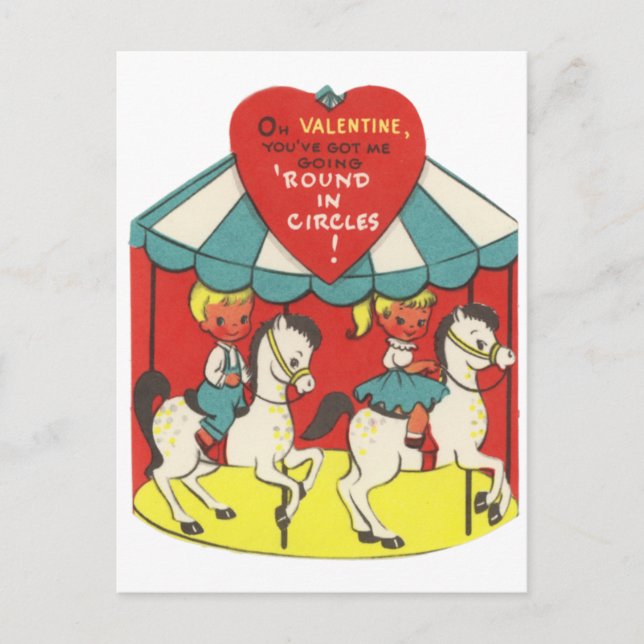 Postal Festiva Merry Go Round Valentine (Anverso)