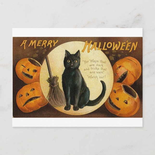 Postal Festiva Merry Halloween (Anverso)