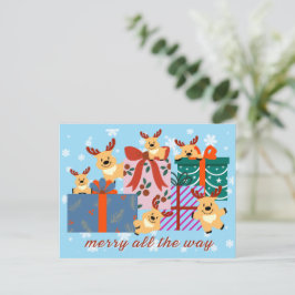 Postal Festiva Merry Holiday Postcard