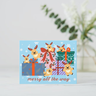 Postal Festiva Merry Holiday Postcard