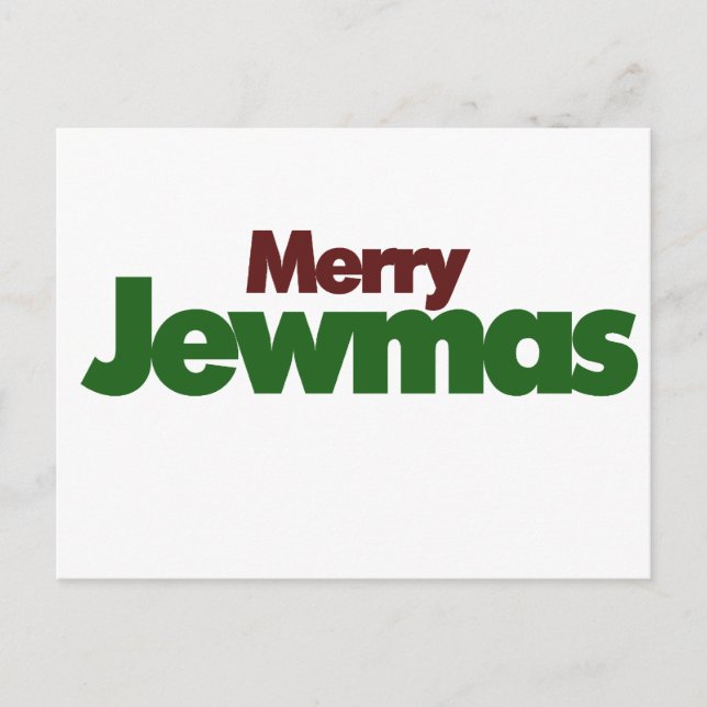 Postal Festiva Merry Jewmas (Anverso)