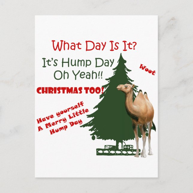 Postal Festiva Merry Little Hump Day Navidades (Anverso)