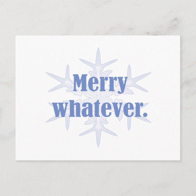 Postal Festiva ¡Merry Lo Que Sea! (Anverso)