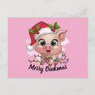 Postal Festiva Merry Oinkmas