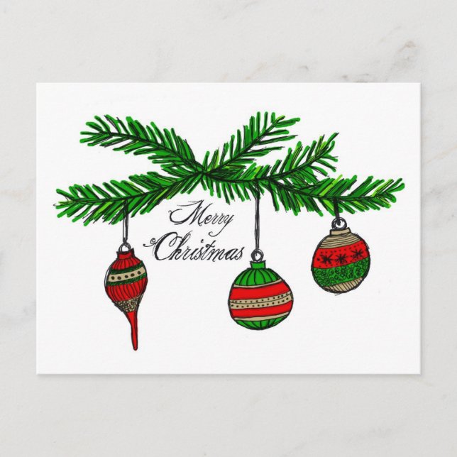 Postal Festiva Merry Ornaments (Anverso)