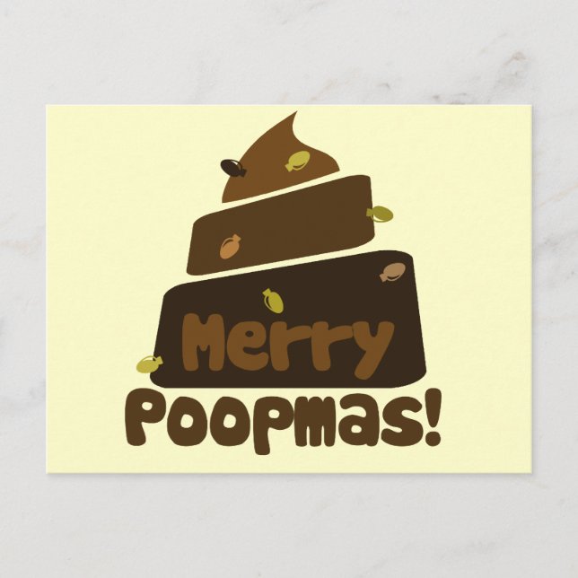 Postal Festiva Merry POOPmas (Anverso)
