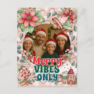 Postal Festiva Merry Vibes Only – Funny Christmas Card
