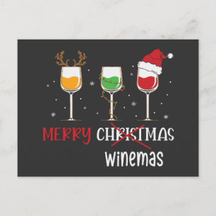 Postal Festiva Merry Winemas