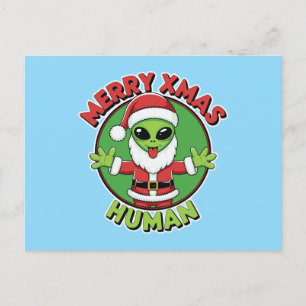 Postal Festiva Merry Xmas Human