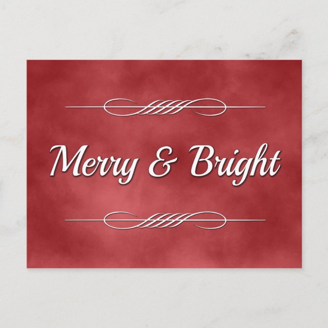 Postal Festiva Merry y Bright (Anverso)