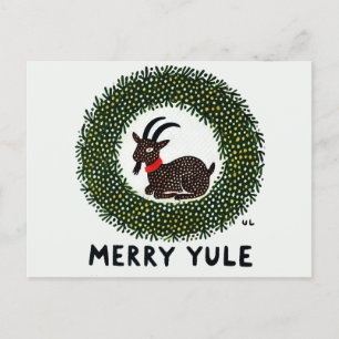 Postal Festiva Merry Yule Goat