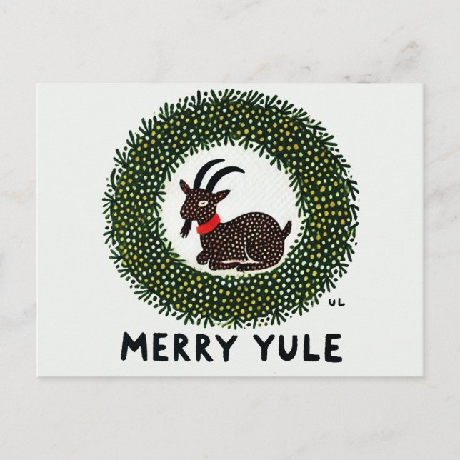 Postal Festiva Merry Yule Goat (Anverso)