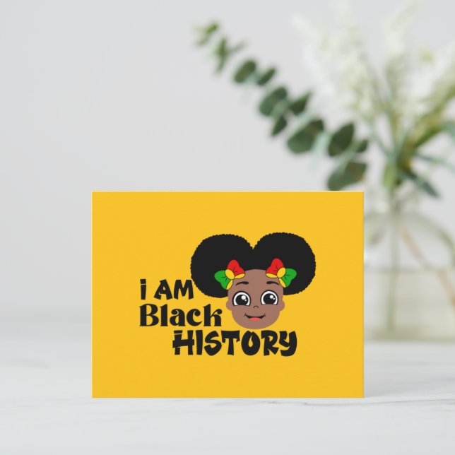 Postal Festiva Mes de historia negra infantil (Anverso de pie)