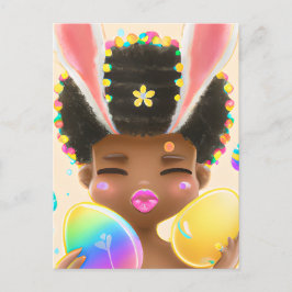 Postal Festiva Mes de la Historia Negra Melanin Chica Magic Queen