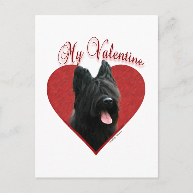 Postal Festiva Mi Briard Valentine (Anverso)