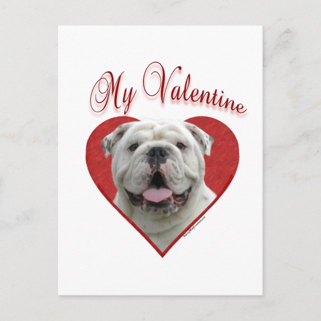 Postal Festiva Mi Bulldog Valentine (Anverso)