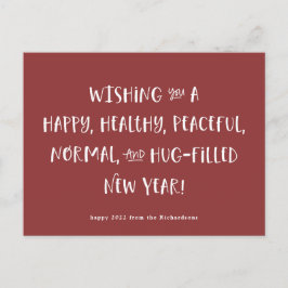 Postal Festiva Mi deseo para 2022 | Brick Red Feliz Año Nuevo