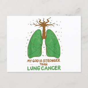 Postal Festiva Mi Dios Es Más Fuerte Que El Cáncer De Pulmón