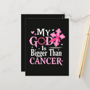 Postal Festiva Mi Dios es Más Grande Que el Cáncer de Mama