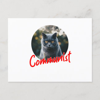 Postal Festiva Mi gato es comunista