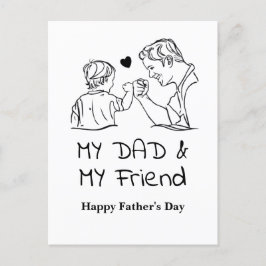 Postal Festiva Mi papá y mi amigo me alegran el día del padre