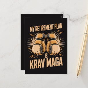 Postal Festiva Mi plan de jubilación es Krav Maga