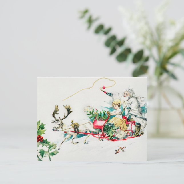 Postal Festiva Mi Querido Pequeño Amigo - navidades (Anverso de pie)