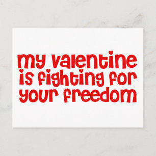 Postal Festiva Mi San Valentín lucha por tu libertad
