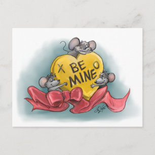 Postal Festiva Mic, Mac y Moe's Happy Valentine Day