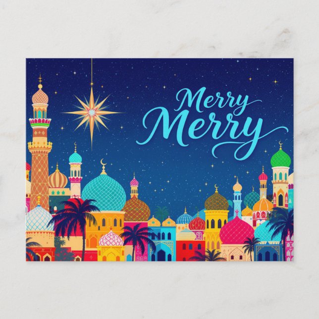 Postal Festiva Middle East City Christmas Star (Anverso)