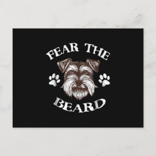 Postal Festiva Miedo de Schnauzer Barba