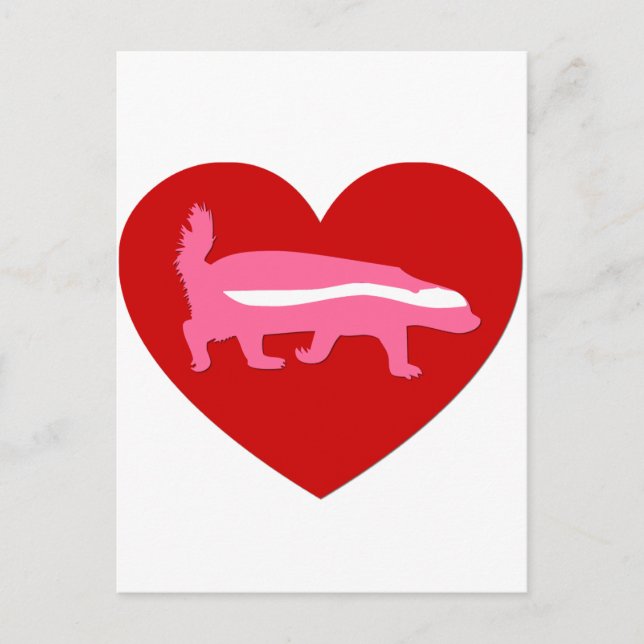 Postal Festiva miel badger valentine (Anverso)