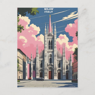 Postal Festiva Milán Italia Viajes Arte – Ciudad Catedral Duomo