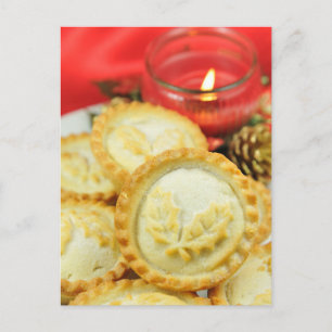 Postal Festiva Mince pasteles para Navidades