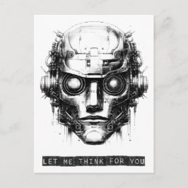 Postal Festiva Mind Control Cyberpunk Robot Black Print