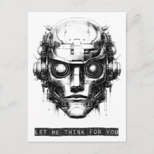 Postal Festiva Mind Control Cyberpunk Robot Black Print