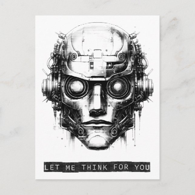 Postal Festiva Mind Control Cyberpunk Robot Black Print (Anverso)