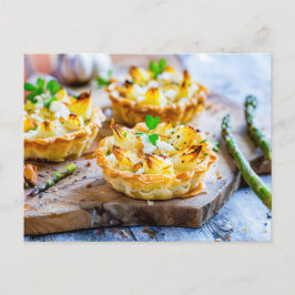 Postal Festiva Mini quiches de espárragos con feta