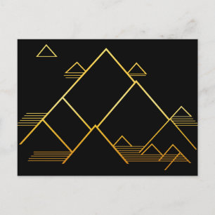 Postal Festiva Minimalismo de pico de montaña
