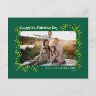Postal Festiva Minimalist lucky shamrock st. Patrick's Day Photo
