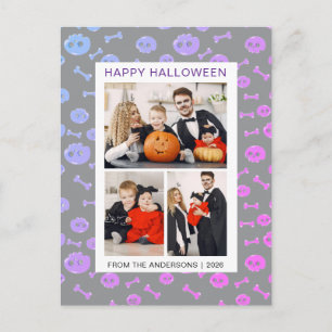 Postal Festiva Mínimalista Moderno Espeluznante Feliz Halloween 3