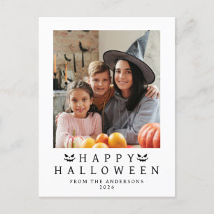 Postal Festiva Minimalista moderno Spooky Happy Halloween 1 Photo