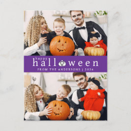 Postal Festiva Minimalista moderno Spooky Happy Halloween 2 Photo