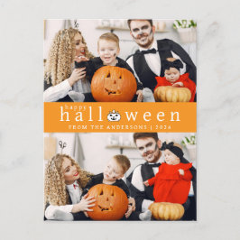 Postal Festiva Minimalista moderno Spooky Happy Halloween 2 Photo